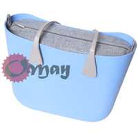 organizer OBAG STANDARD szary niebieska plecionka 2 kieszenie OMAY.PL