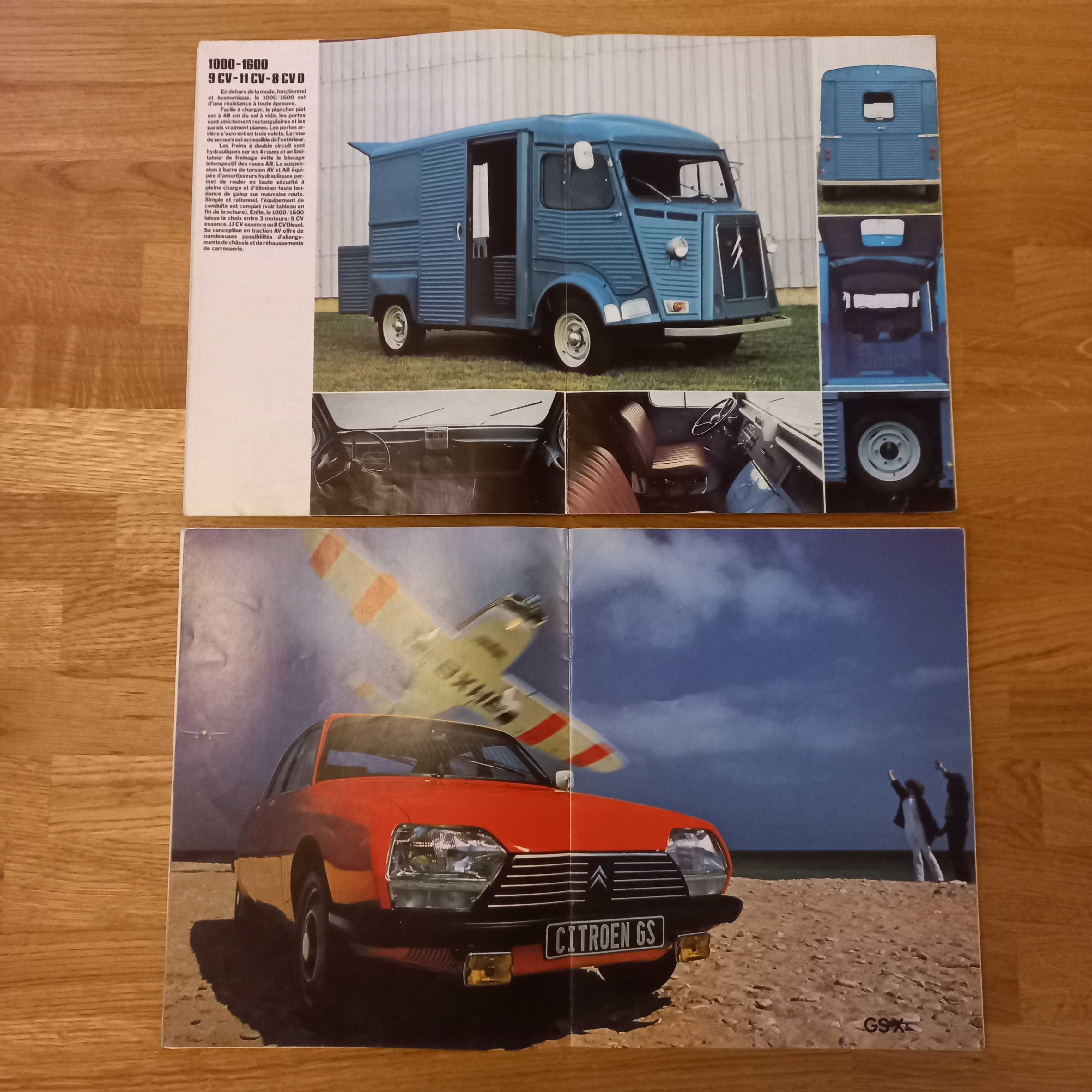 CITROEN unikalny zestaw prospektów z połowy lat 70' CX, GS, LN, Mehari