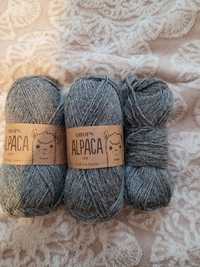 Włóczka drops alpaca szara