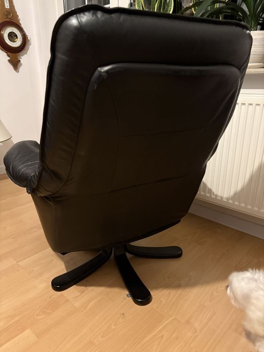 Fotel Ikea skórzany