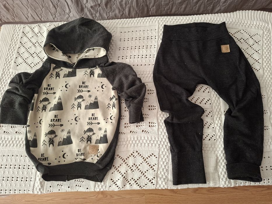 Komplet z wełny merino rozm. 92-98