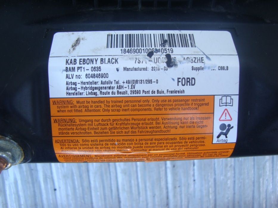 Подушка безпеки керма, AIRBAG безопасности Ford Mondeo 4 MK4 07-14рік.