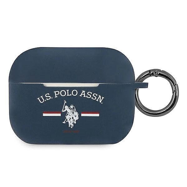 Etui U.S. Polo Assn. Silicone Collection na AirPods Pro - granatowe