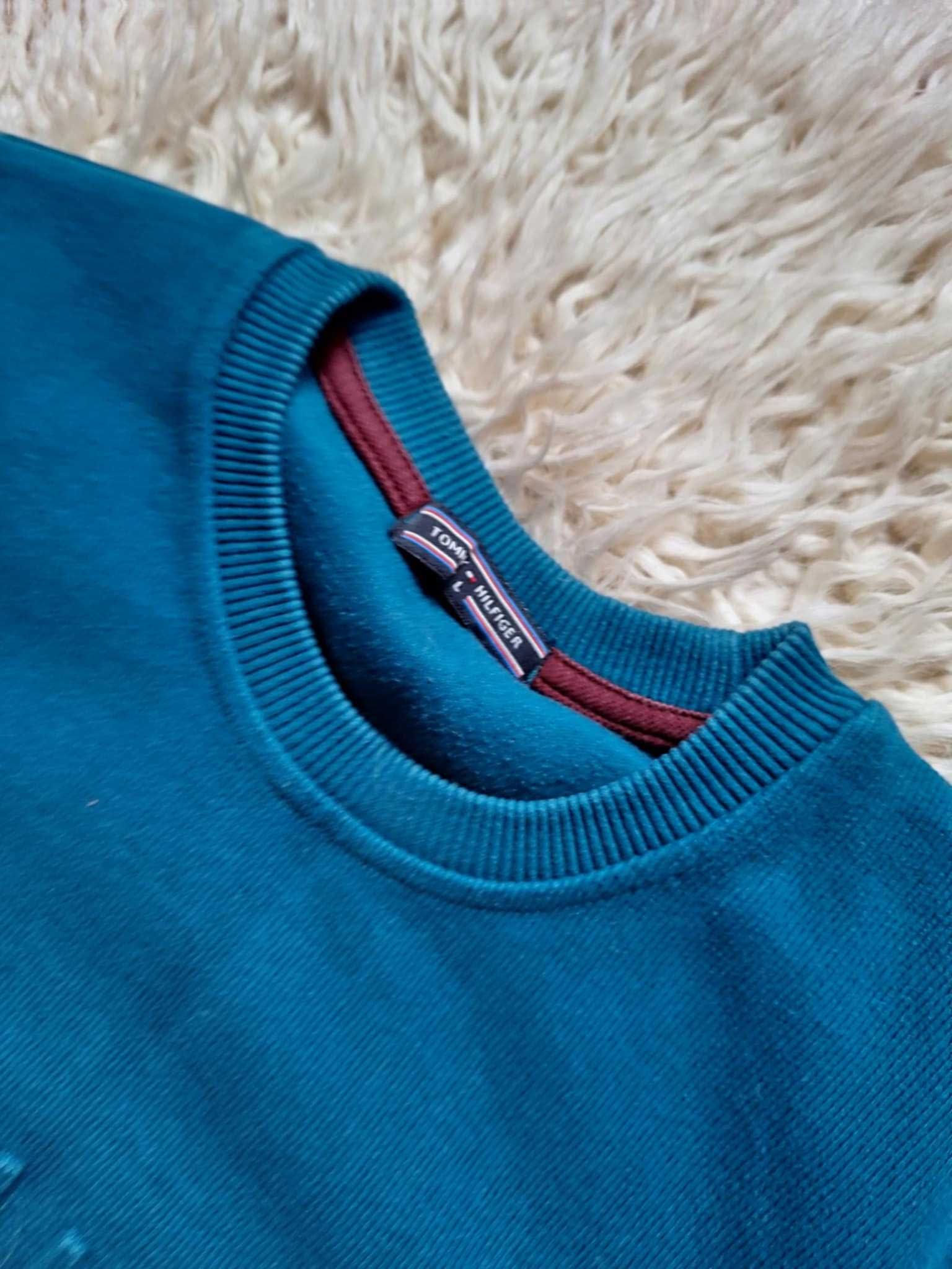 Bluza niebieska ,turkus z logo