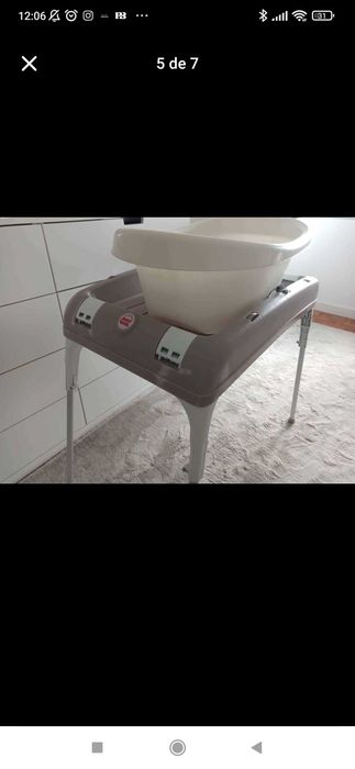 Mesa de suporte para banheira/ muda fraldas