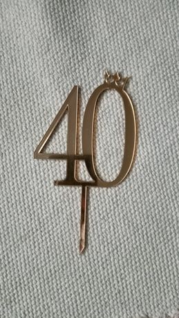 Topper na tort 40-te urodziny + serwetki