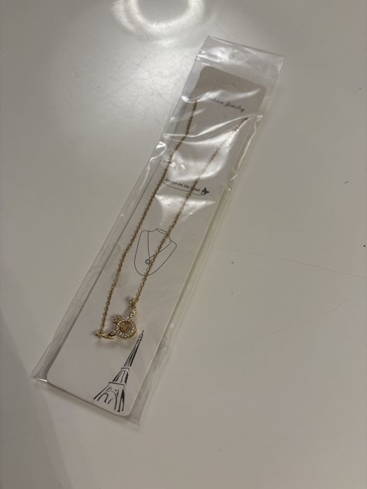 Zloty naszyjnik z cyrkoniami