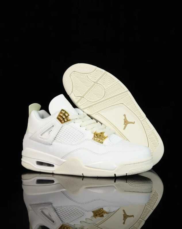 nowy Jordan 4 Retro Metallic Gold Moda rozmiar.38