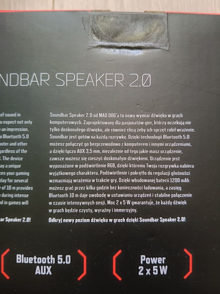Soundbar komputerowy MAD DOG SGS300 RGB bluetooth
