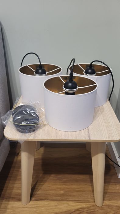 Lampa z abażurem 3 sztuki