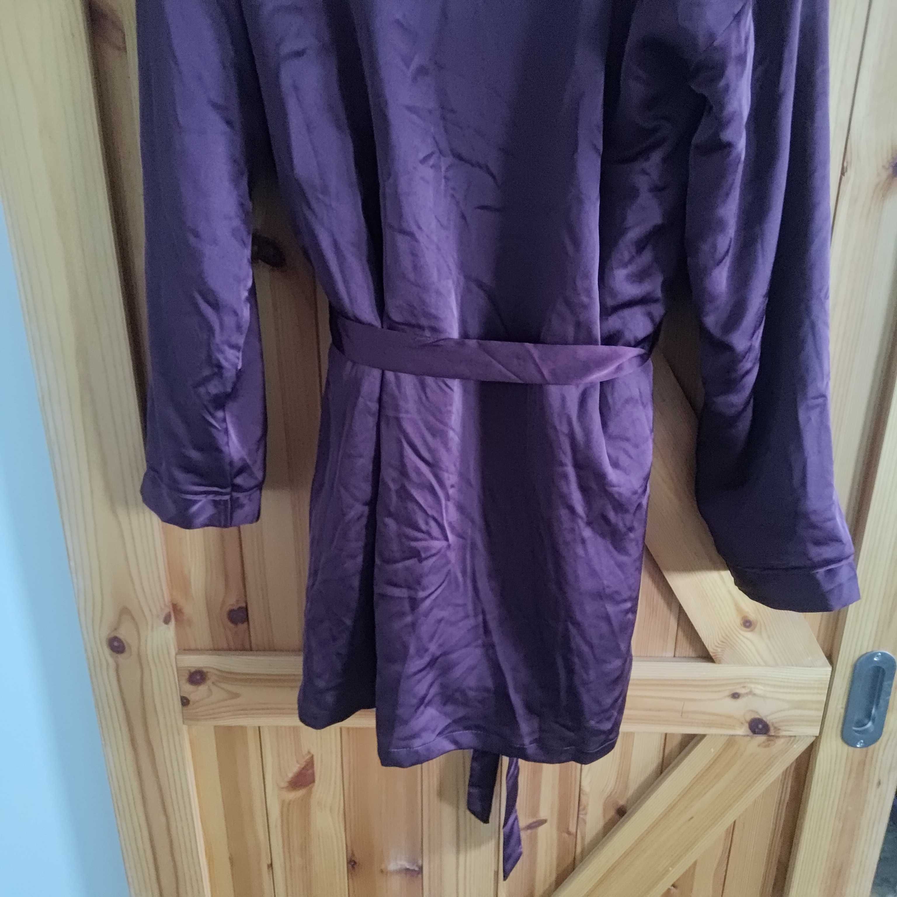 TANIO burgundowy szlafrok damski Etam rozmiar S-XL