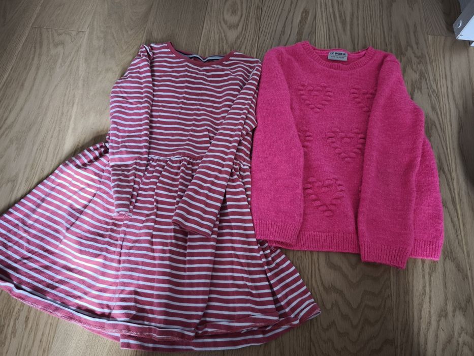 Sukienka i sweterek rozm. 122
