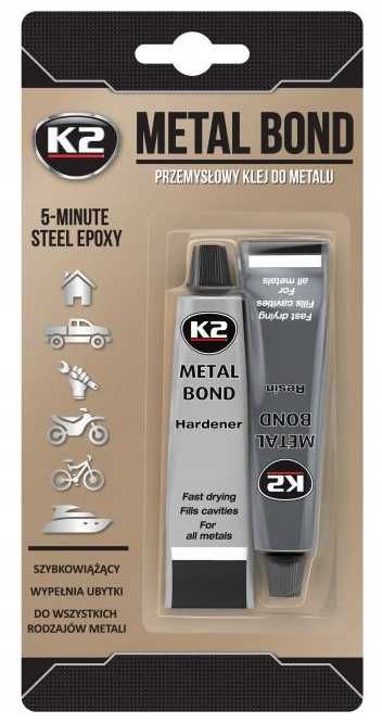 K2 METAL BOND dwuskładnikowy klej do metalu 56,7G