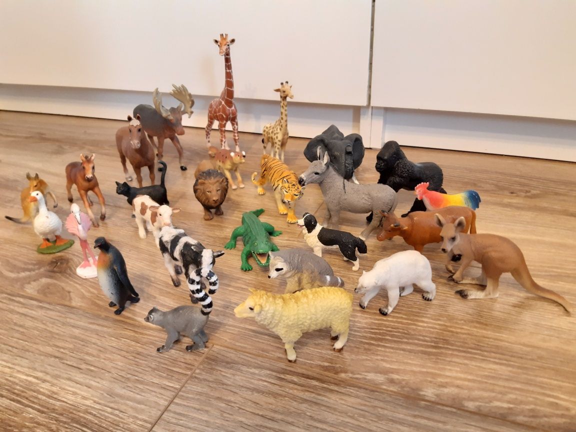 Zwierzęta figurki schleich, delta sport i inne 27szt