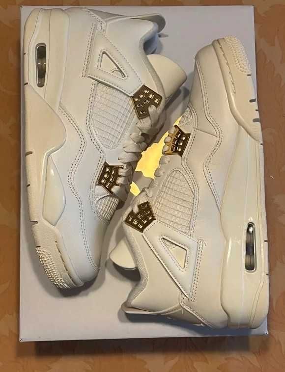 Nowe buty Nike_Jordan4_Retro_Metallic_Gold Moda R.43