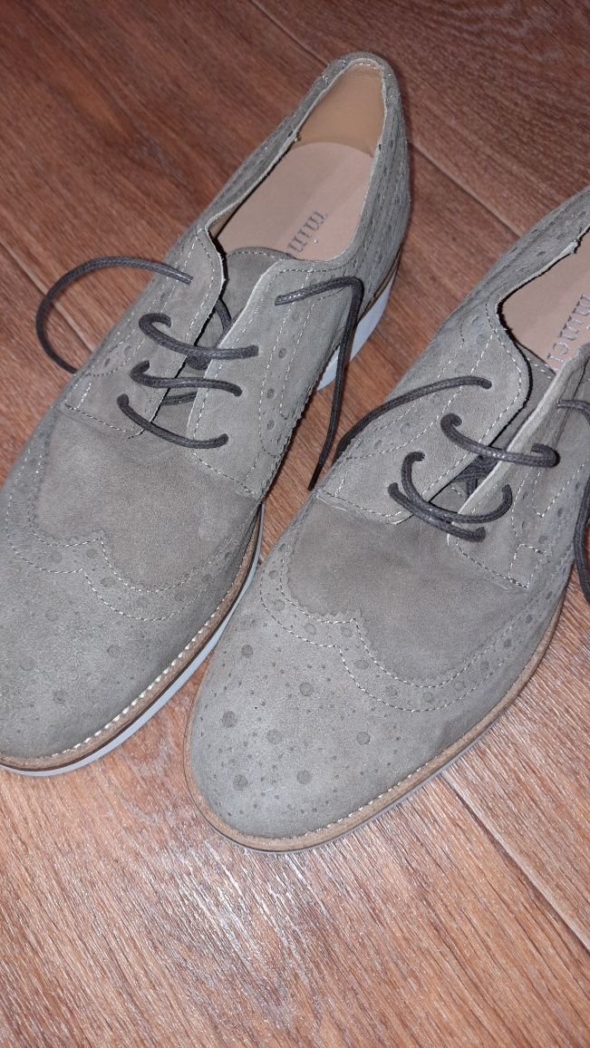 Оксфорды дерби броги туфли на шнурках женские Minelli Новые!!! Италия