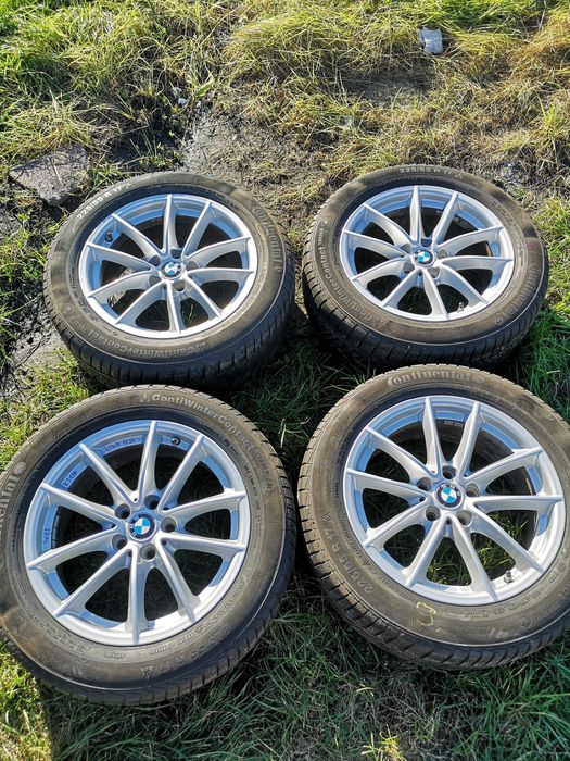 Komplet kół zimowych 5x112 BMW Audi 225/55/17 Continental 6,5mm