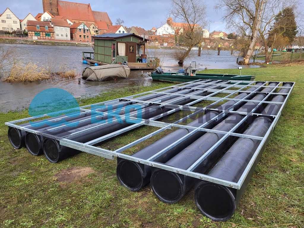Platforma pod houseboat, pływający domek, platforma pływająca 9x4m