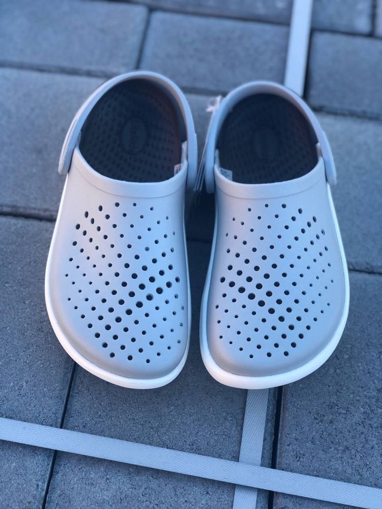 Crocs LiteRide Clog Grey / Light Green Чоловічі Сабо Крокс арт. 204592
