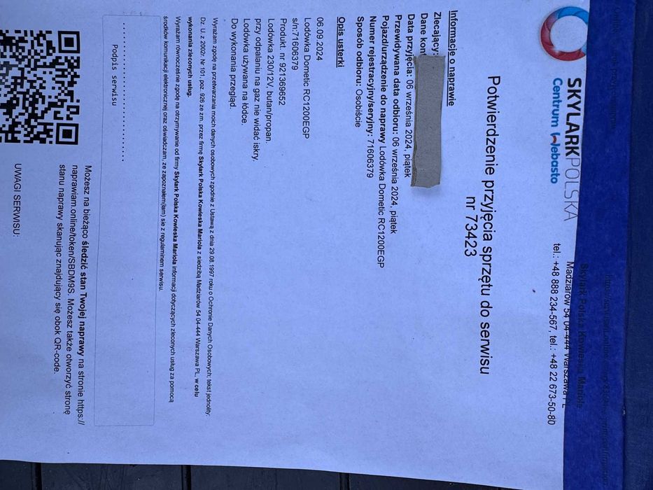 Lodówka DOMETIC RC1200 EGP Waeco