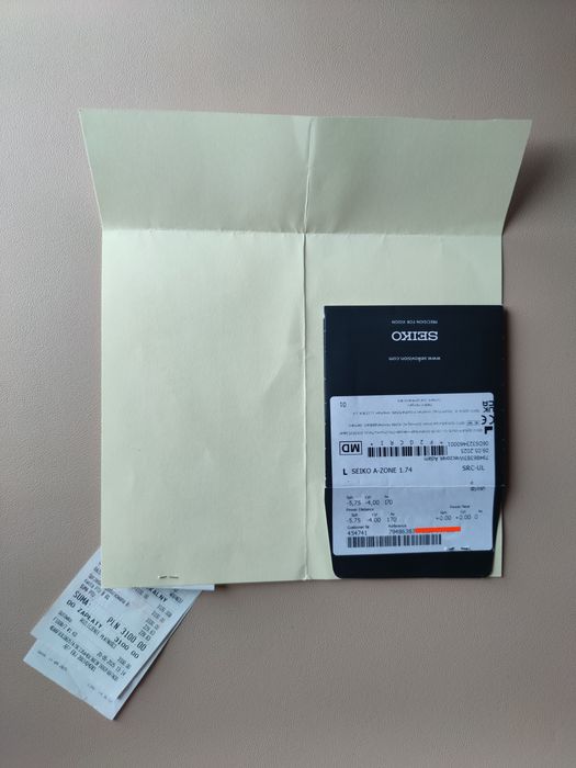 Okulary Seiko A-ZONE 1.74 ULTRA (-6,25/-5,75) w oprawach Prime GLP4439