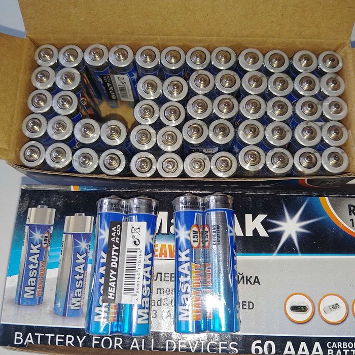 Сольові батарейки MastAK мізинчикові ААА R03 1,5 V 60 шт