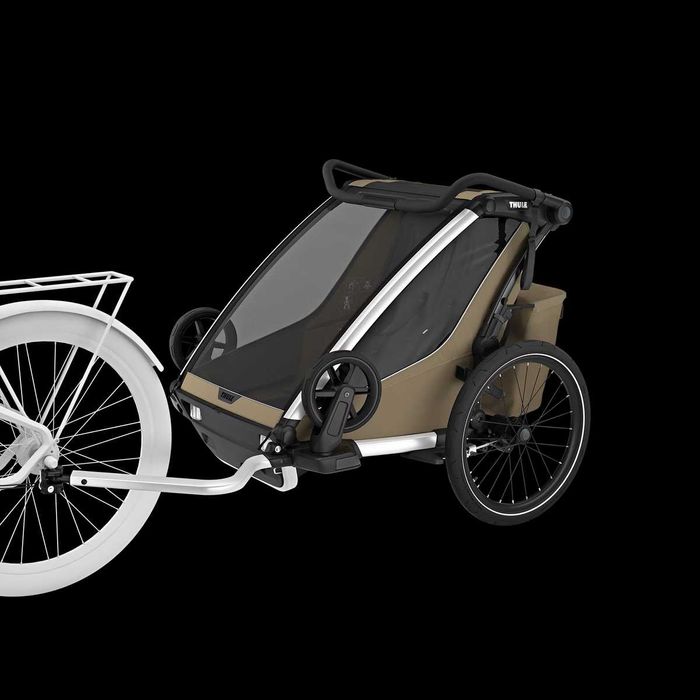 Przyczepka rowerowa THULE Cross 2 Double Faded Khaki / 1 lub 2 osobowa