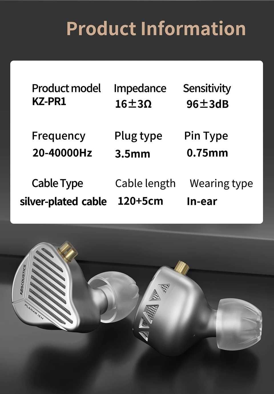 ⇒ KZ PR1 - планарные наушники от Knowledge Zenith! Hi-Fi Planar 13.2mm