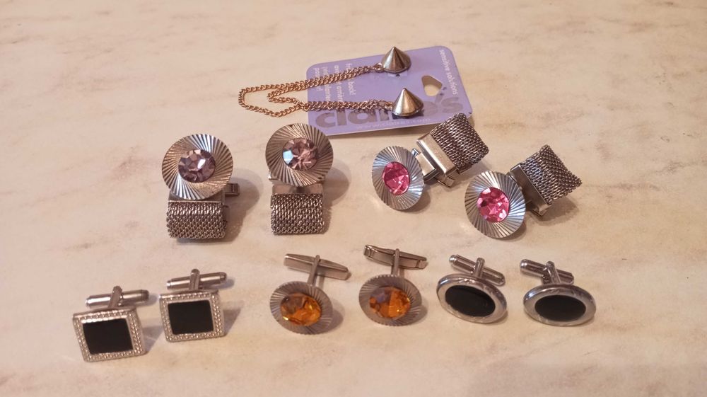 Запонки мужские и заколка для рубашки