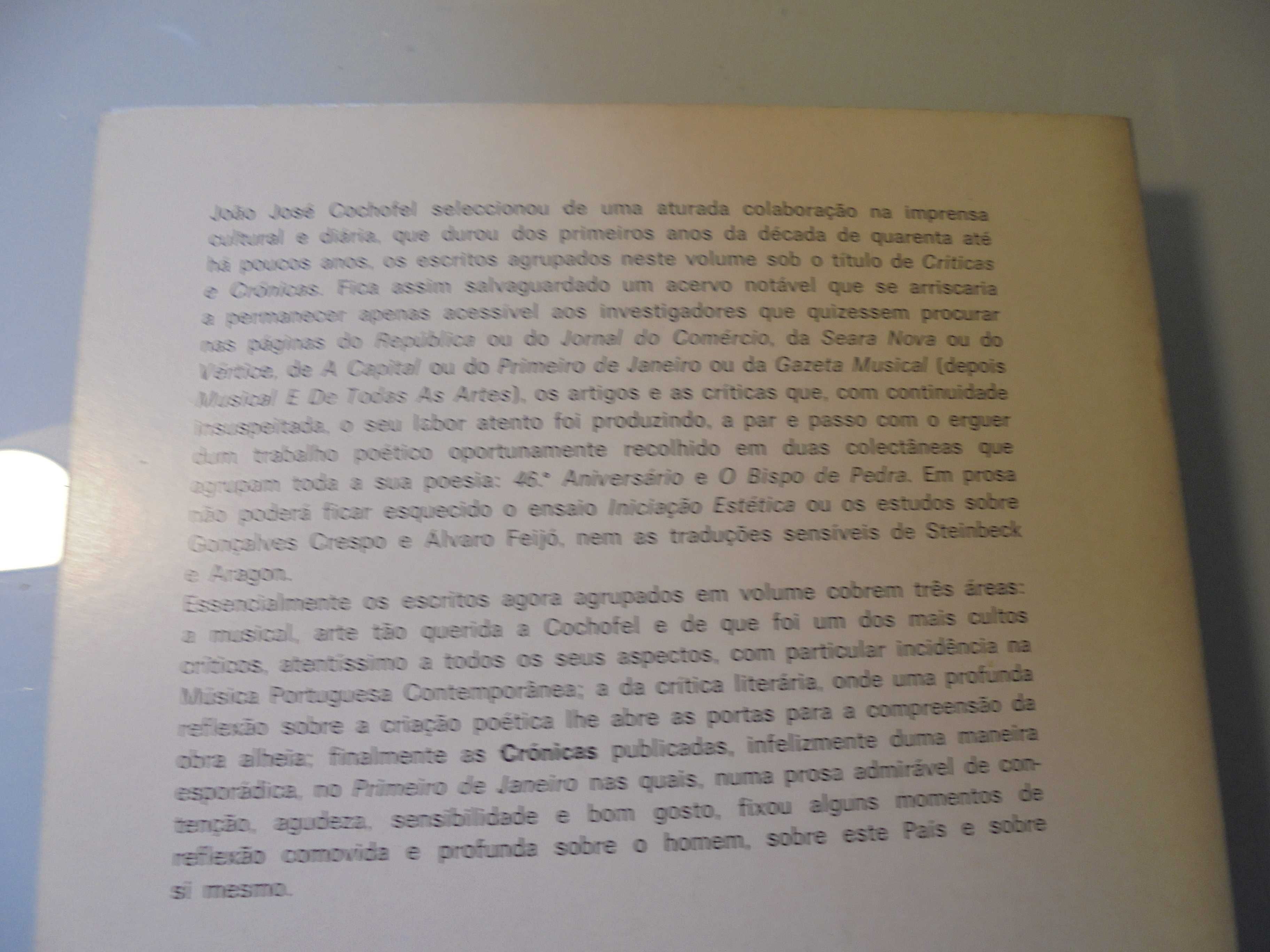 João José Cochofel-Críticas e Notas,Prefácio de Rui Feijó;