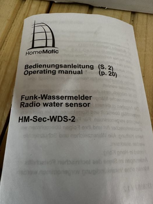 Бездротовий детектор води Homematic HM-Sec-WDS