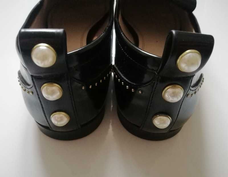 Zara czarne mokasyny Czarne loafersy Zara buty