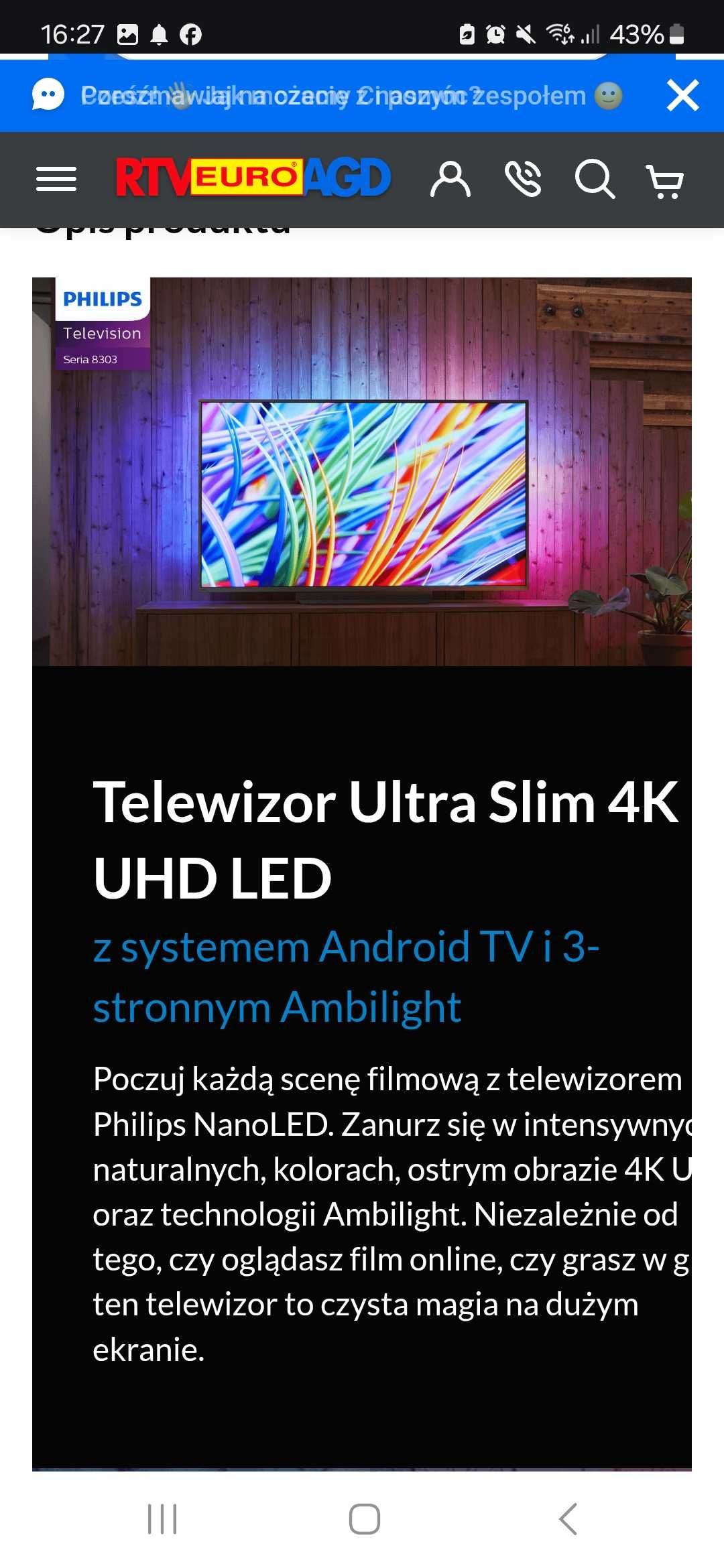 Tv Philips 55PUS8303/12 Ultra Slim 4k UHD LED Ambilight
