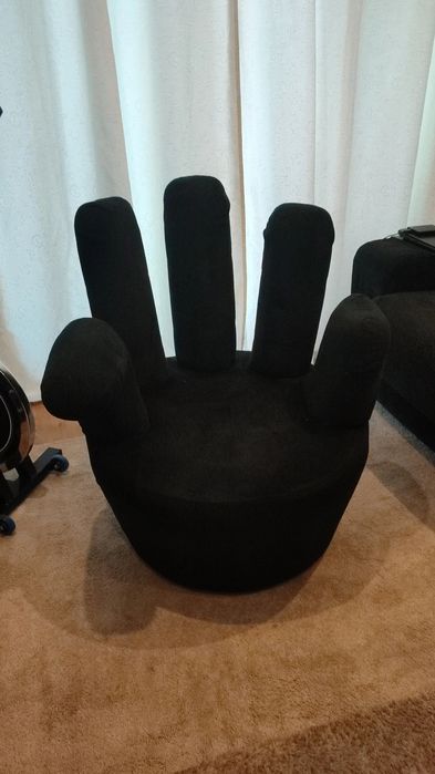 Cadeirão Preto tecido