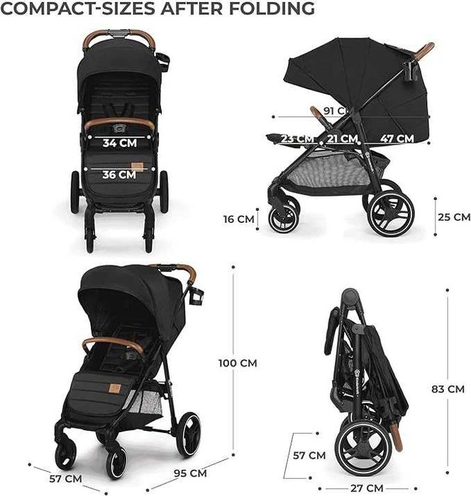 Kinderkraft Grande Plus wózek dziecięcy spacerowy max. 22 kg NOWY
