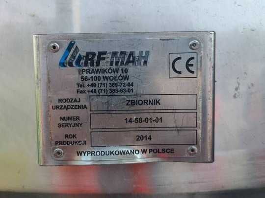 Zbiornik przemysłowy ze stali nierdzewnej REMAH 136.5 kg 400 litrów