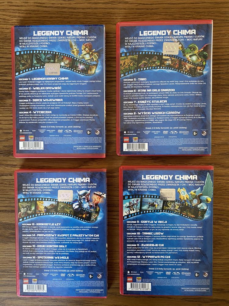 4 płyty DVD Lego Chima odcinki 1-12