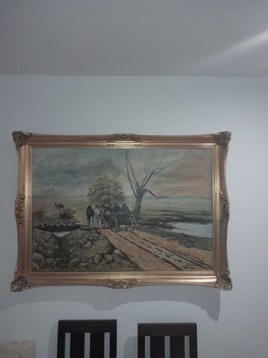 Sprzedam obraz w złotej  ramie Kluzniak