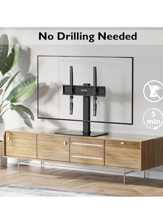 BONTEC Stojak TV 26-55 cali, Obrotowy Stołowy Stojak Telewizyjny, Regu