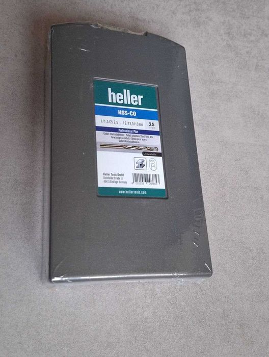 Набор сверл по металлу 25 шт HSS-Co в пластиковом боксе HELLER