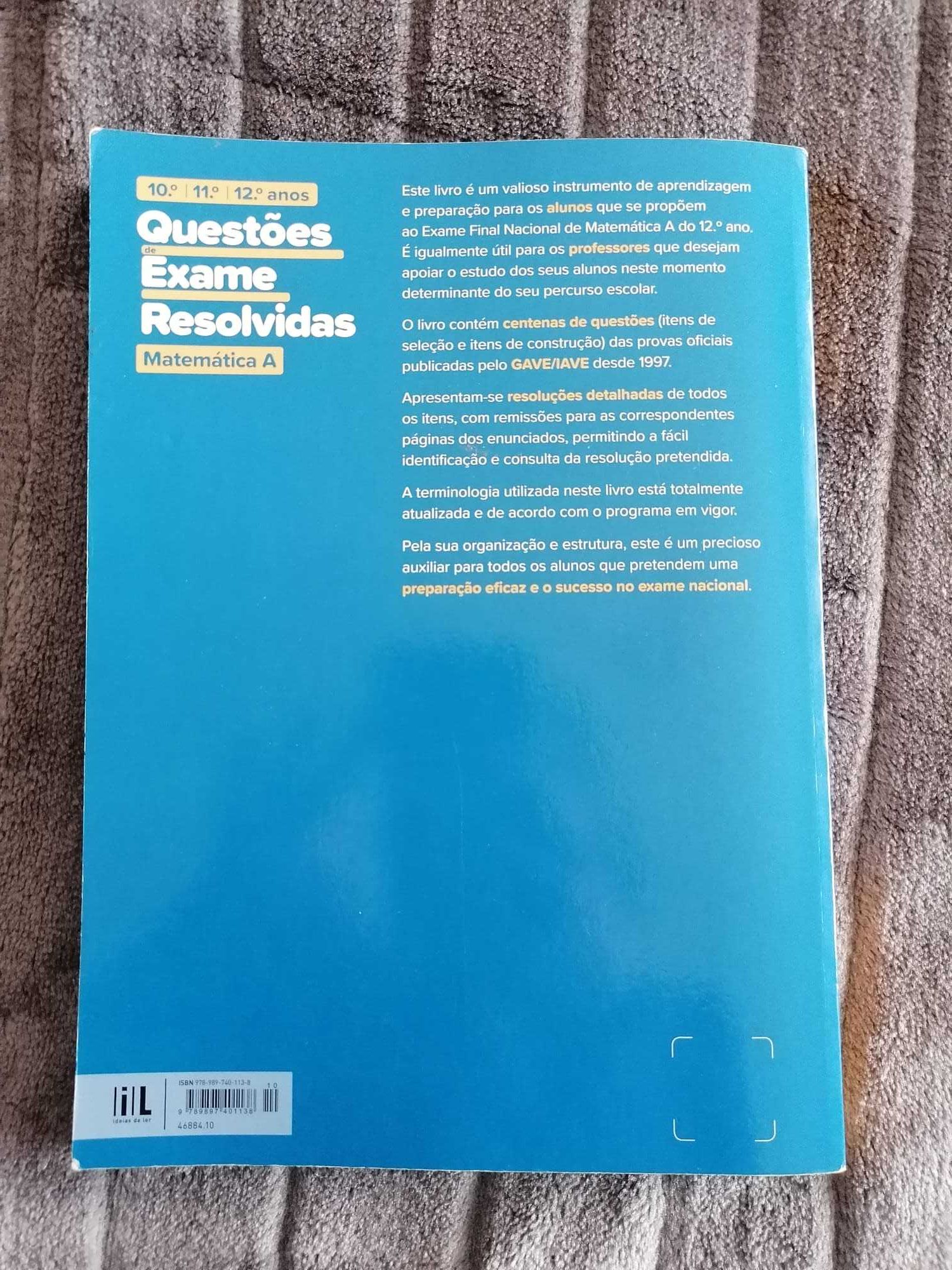 Livro de exercícios de exame matemática A 10º/11º/12º