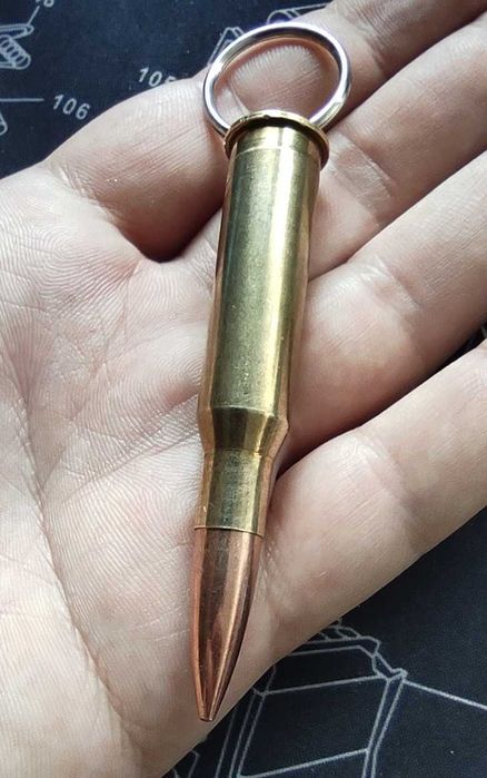 Brelok, zawieszka do kluczy, nabój dekoracyjny 7,62x54 Mosin Dragunov