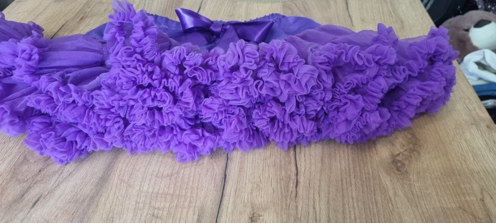 Spódniczka tutu tiul fiolet 122-128