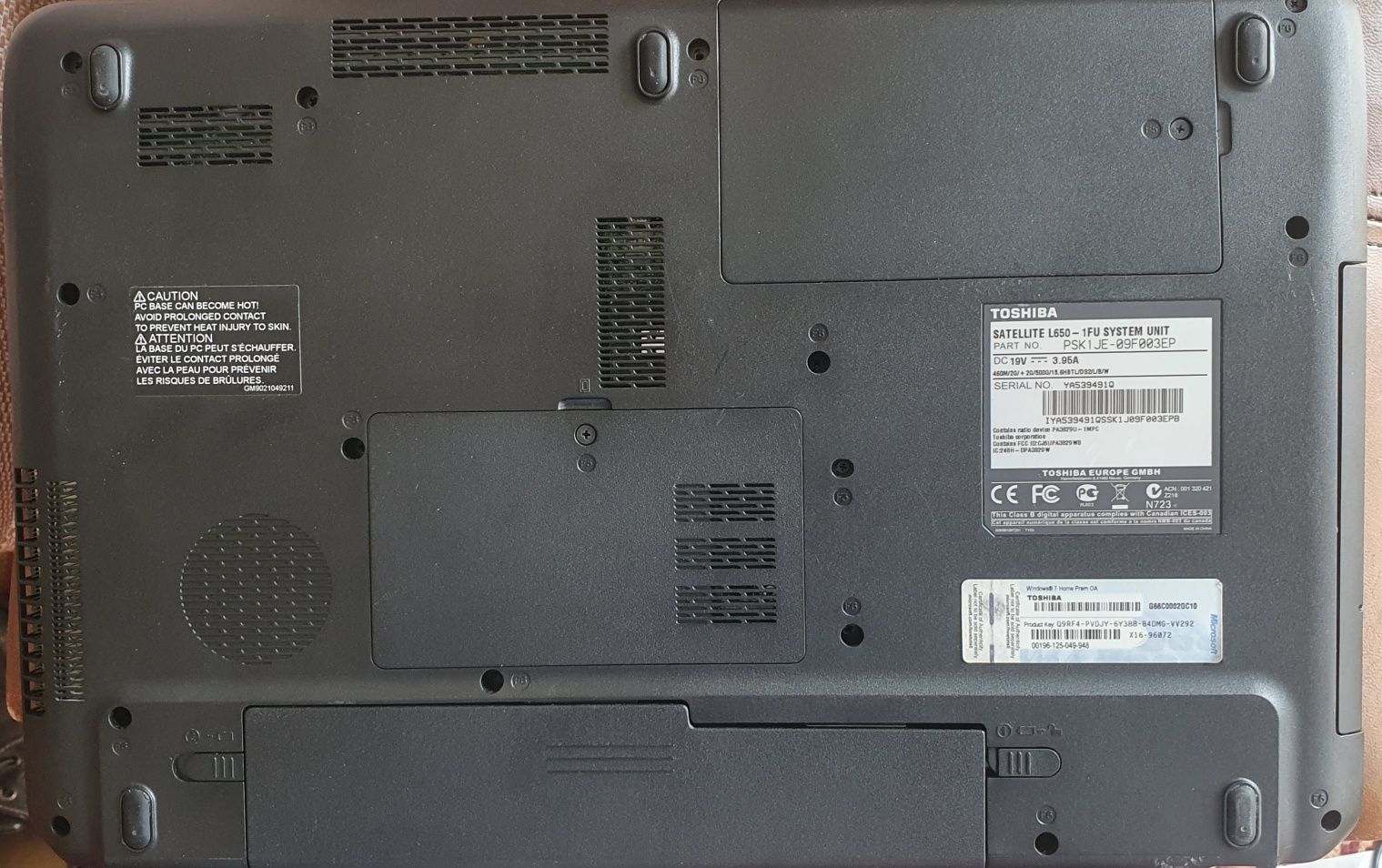 Portátil Toshiba Satellite L650