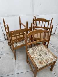 6 cadeiras de madeira