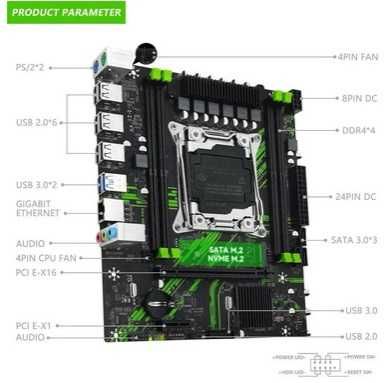 Материнськая плата Machinist X99 PR9. Проц 2650v4 / 2680v4. ОЗУ. Кулер
