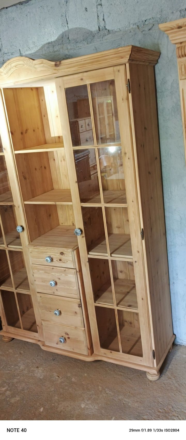 Biblioteka lite drewno sosnowe