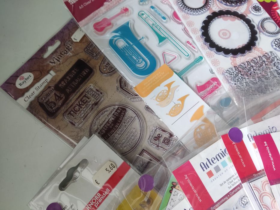 Conjunto de carimbos para scrapbooking