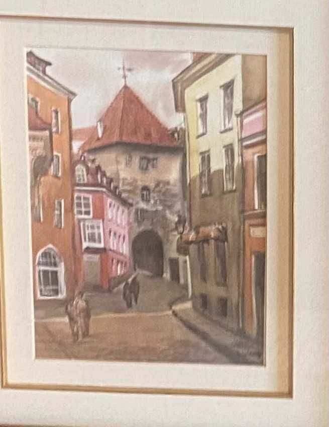 Two paintings of Estonian street life
