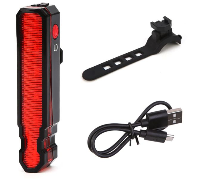 Вело габарит LEADBIKE LD51 5 LED USB с лазером +лазерная указка стоп